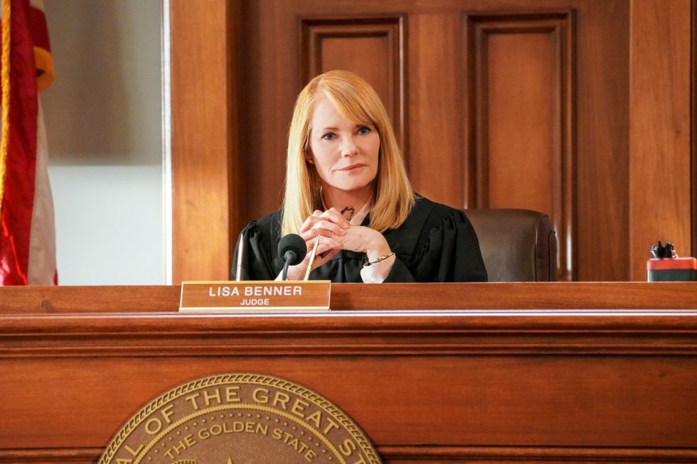 Marg Helgenberger as Judge Lisa Benner on CBS legal drama All Rise.