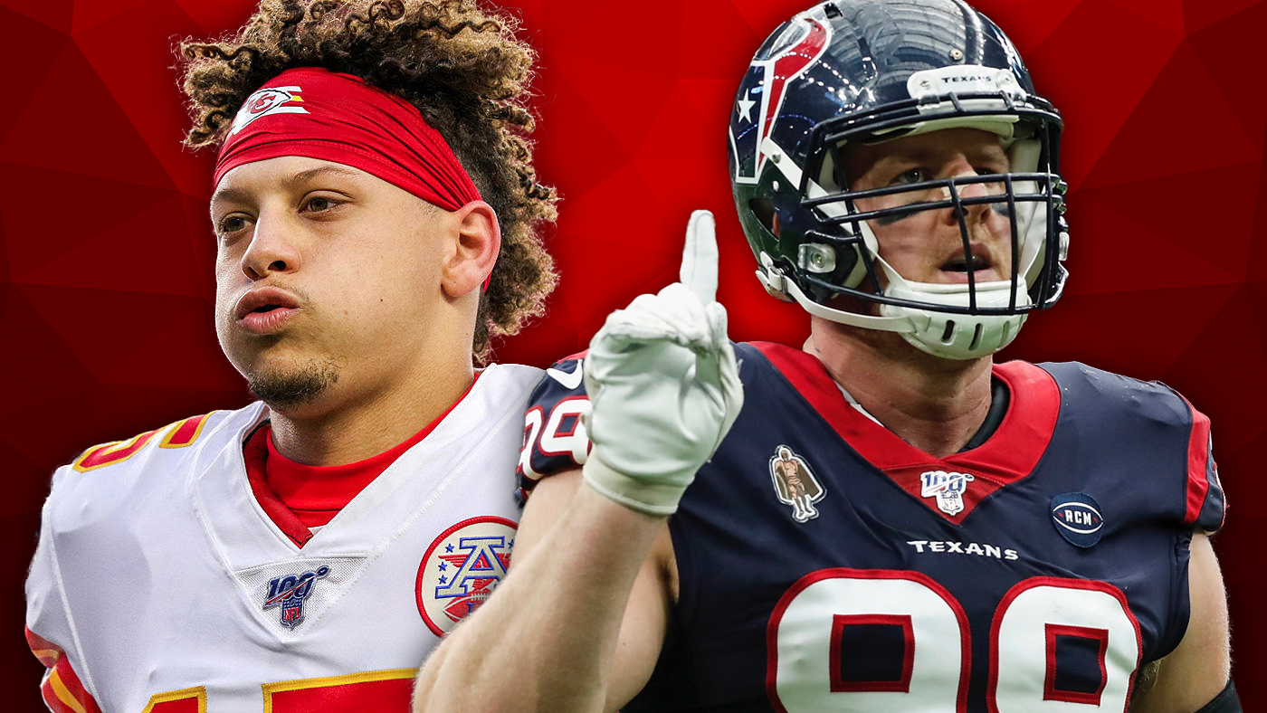 Chiefs Patrick Mahomes and Texans JJ Watt