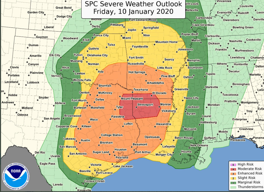WeatherMap: Severe storms Friday Night