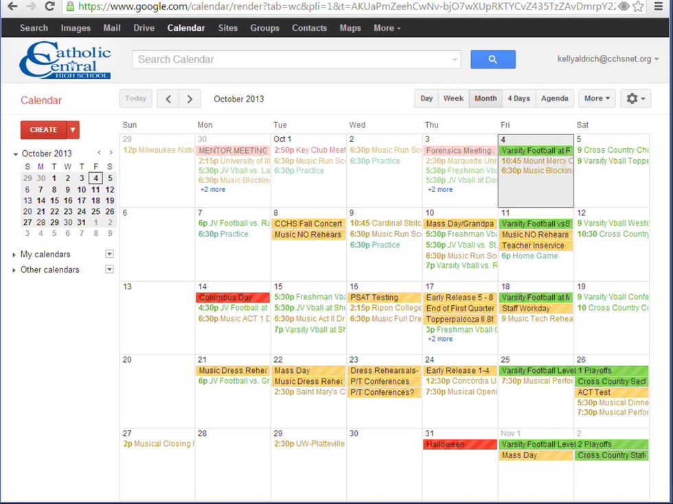 How to create events on google calendar B C Guides