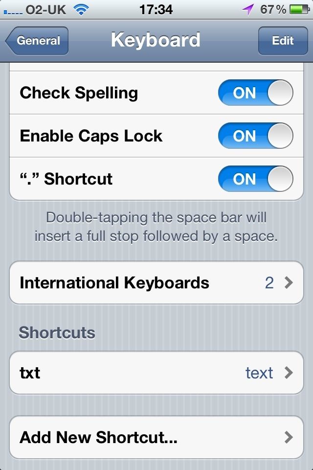 texting shortcuts iphone