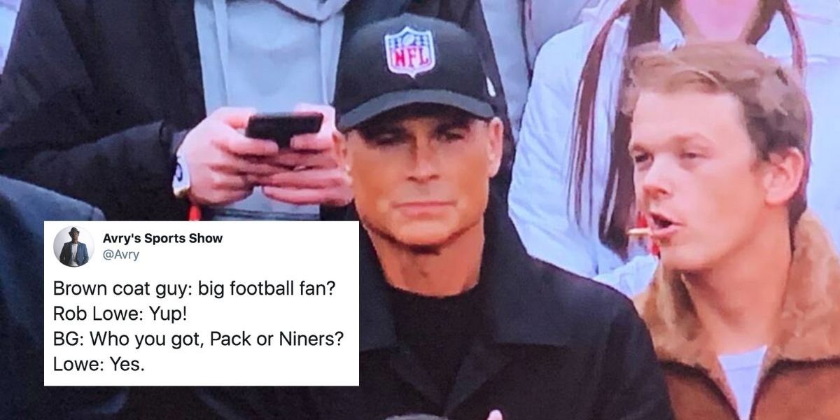 Rob Lowe roasted for wearing NFL hat to Packers vs 49ers game