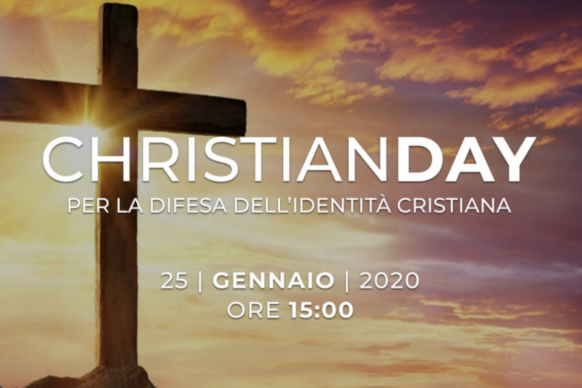 Christian day, Pro Vita & Famiglia: «Ci saremo anche noi a difendere il cristianesimo dissacrato e offeso ogni giorno»