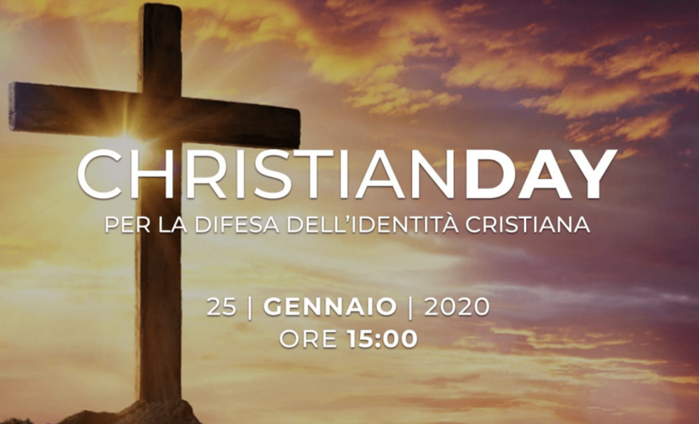 Christian day, Pro Vita & Famiglia: «Ci saremo anche noi a difendere il cristianesimo dissacrato e offeso ogni giorno»