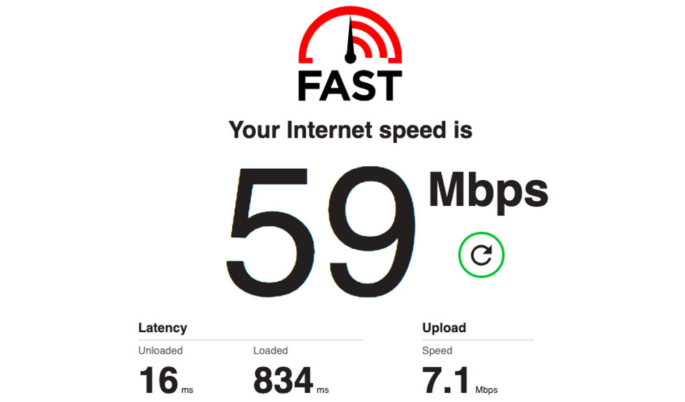 Fast internet speed screenshot
