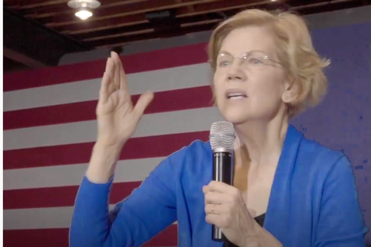 Liz Warren Unveils Plan To Remove Trump Stench From White House Curtains