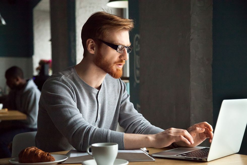 Veteran updating his LinkedIn profile to help him get hired