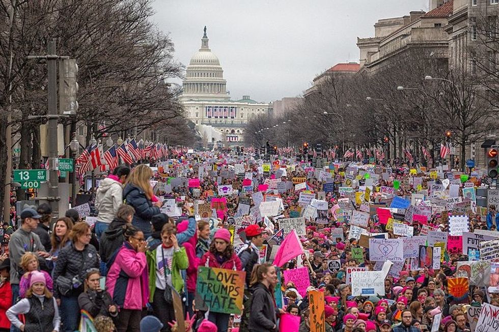 The National Archives Censoring Anti-Trump Women's March Signs Is Dystopian And Dangerous