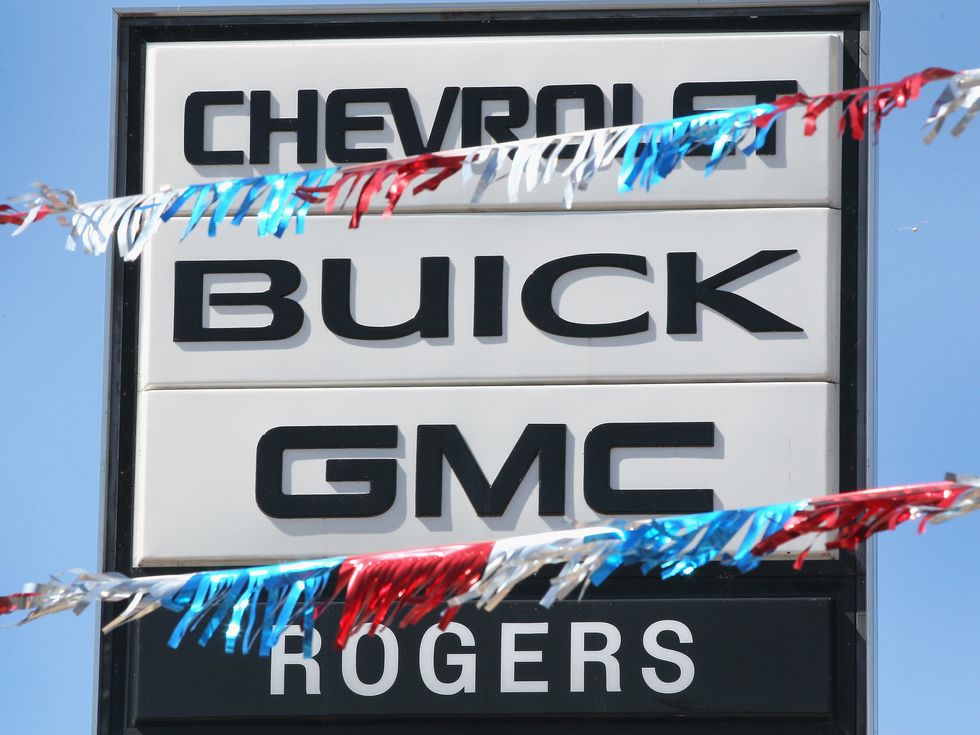 Chevrolet Buick GMC Rogers dealership sign