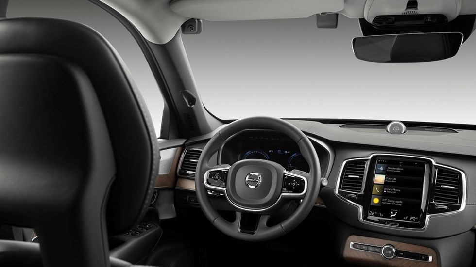 Volvo car with driver-monitoring camera and sensors