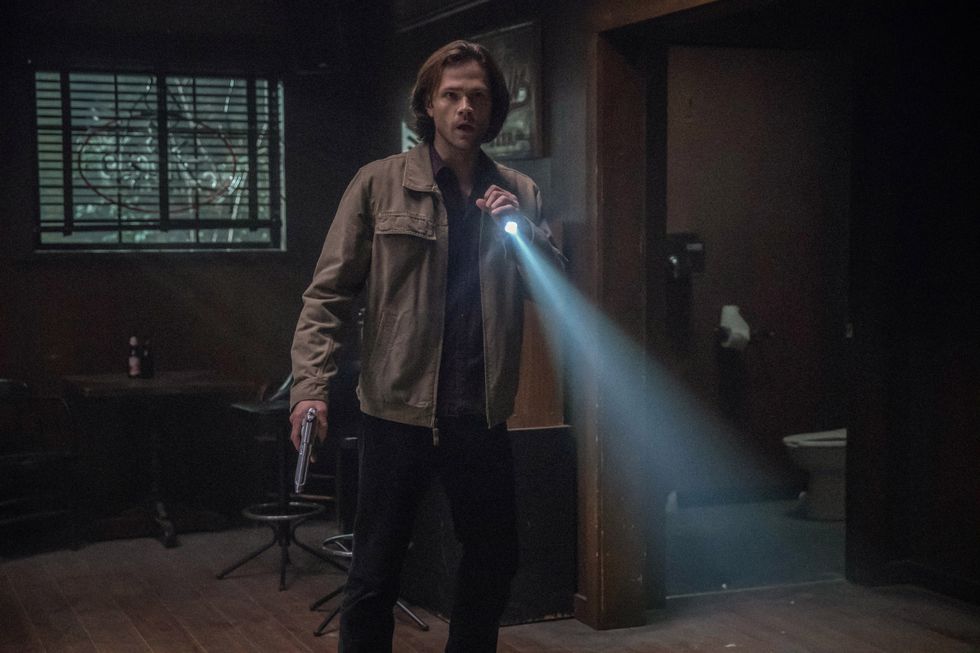 Jared Padalecki as Sam Winchester on TV show Supernatural.