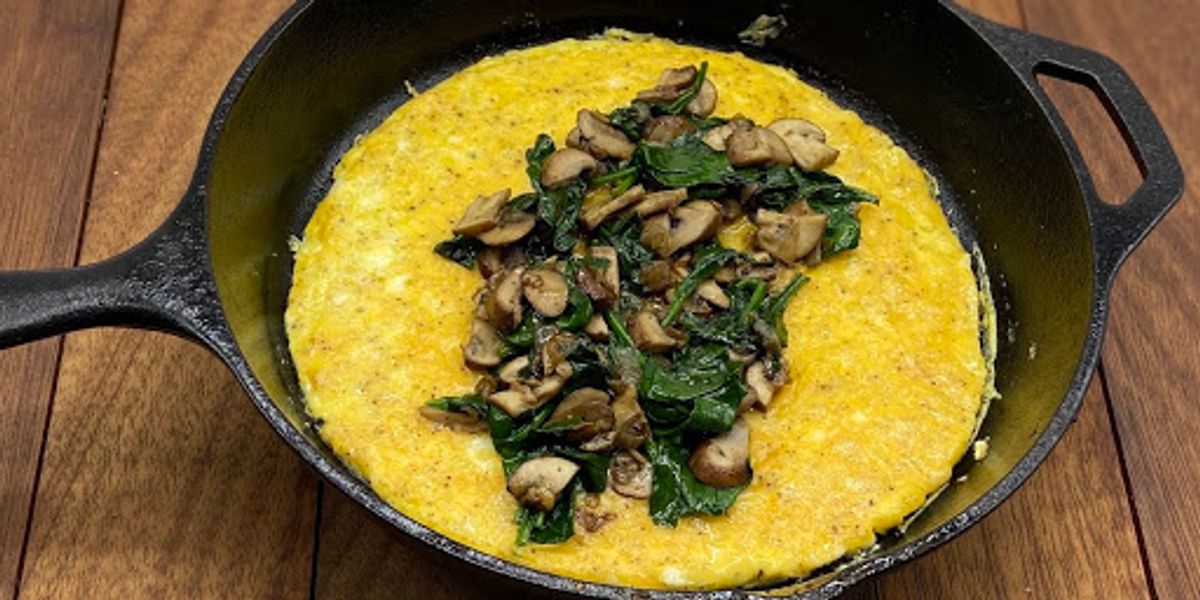 Spinach Mushroom Omelette with Parmesan My Recipe Magic