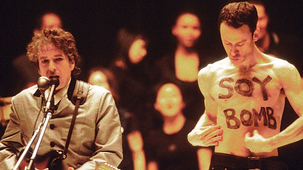 Bob Dylan at the GRAMMY Awards in 1998.