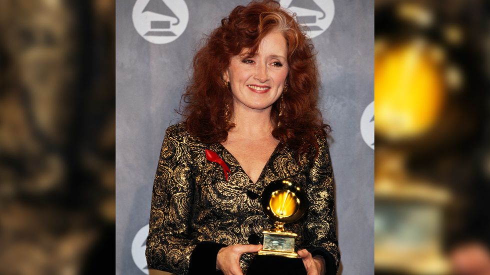 Bonnie Raitt at GRAMMY Awards in 1992.