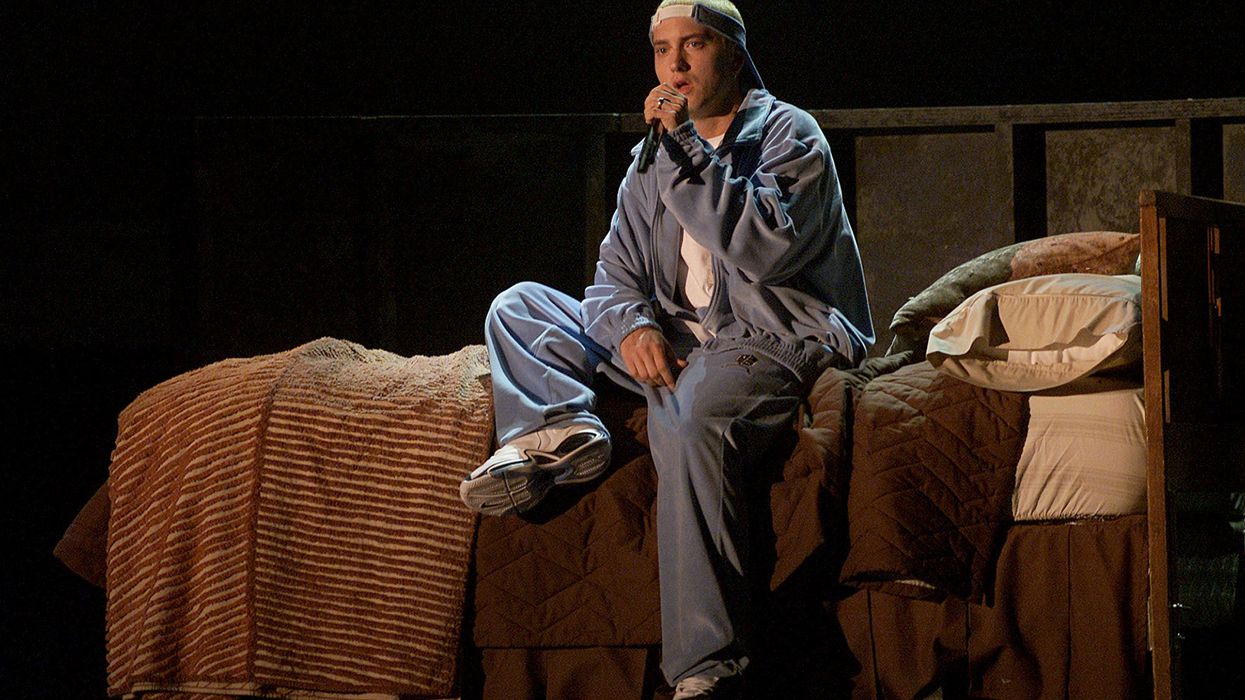 Eminem performing at the GRAMMY Awards in 2001.