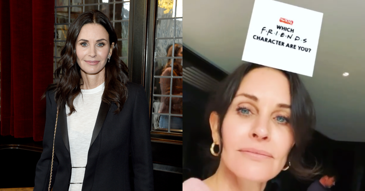 Courteney Cox's Attempt At Using The 'Which Friends Character Are You?' Filter Goes Hilariously Awry, And It's Perfect