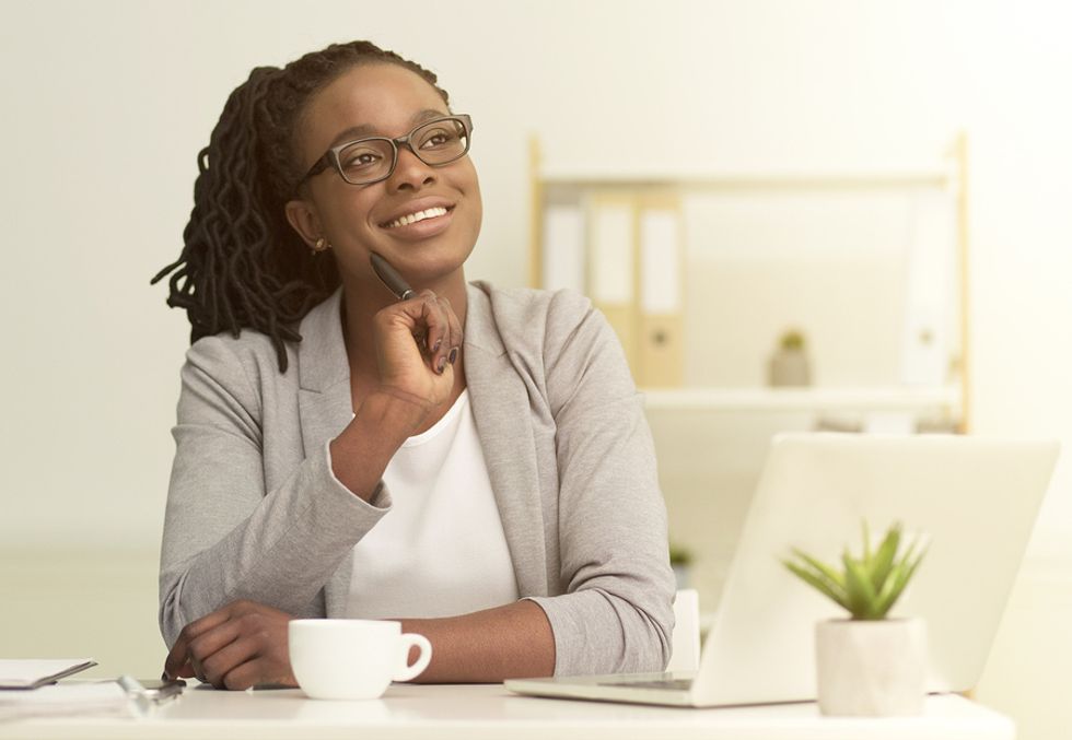 Professional woman has time to pursue hobbies after achieving work-life balance
