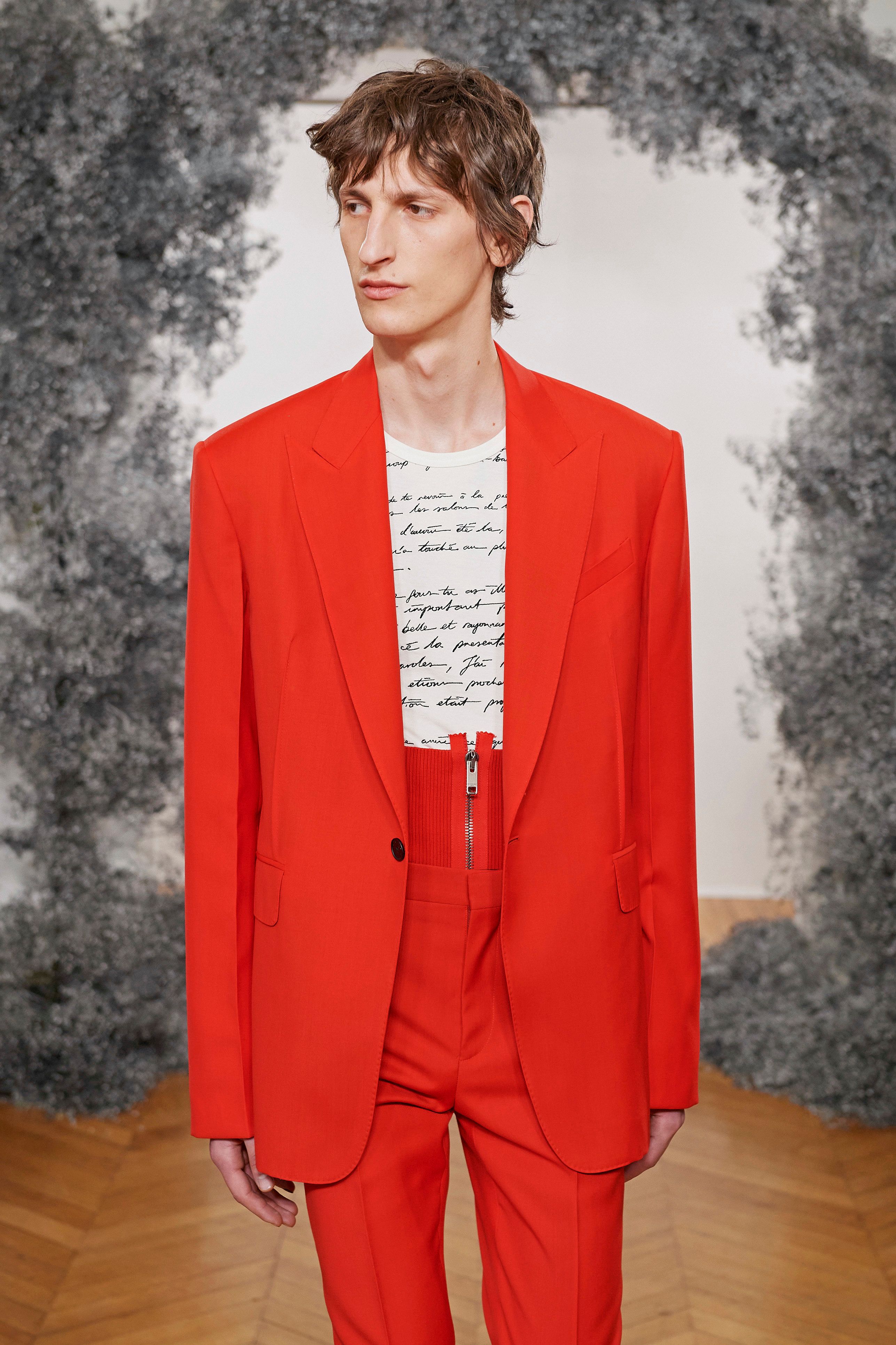givenchy red suit