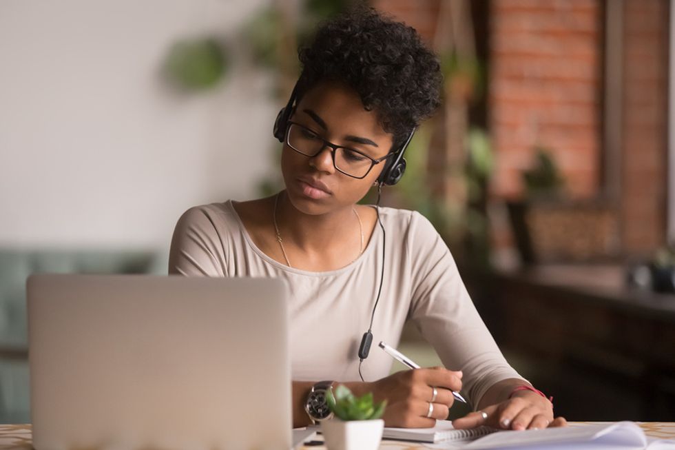 Young woman develops unique habits to achieve career success