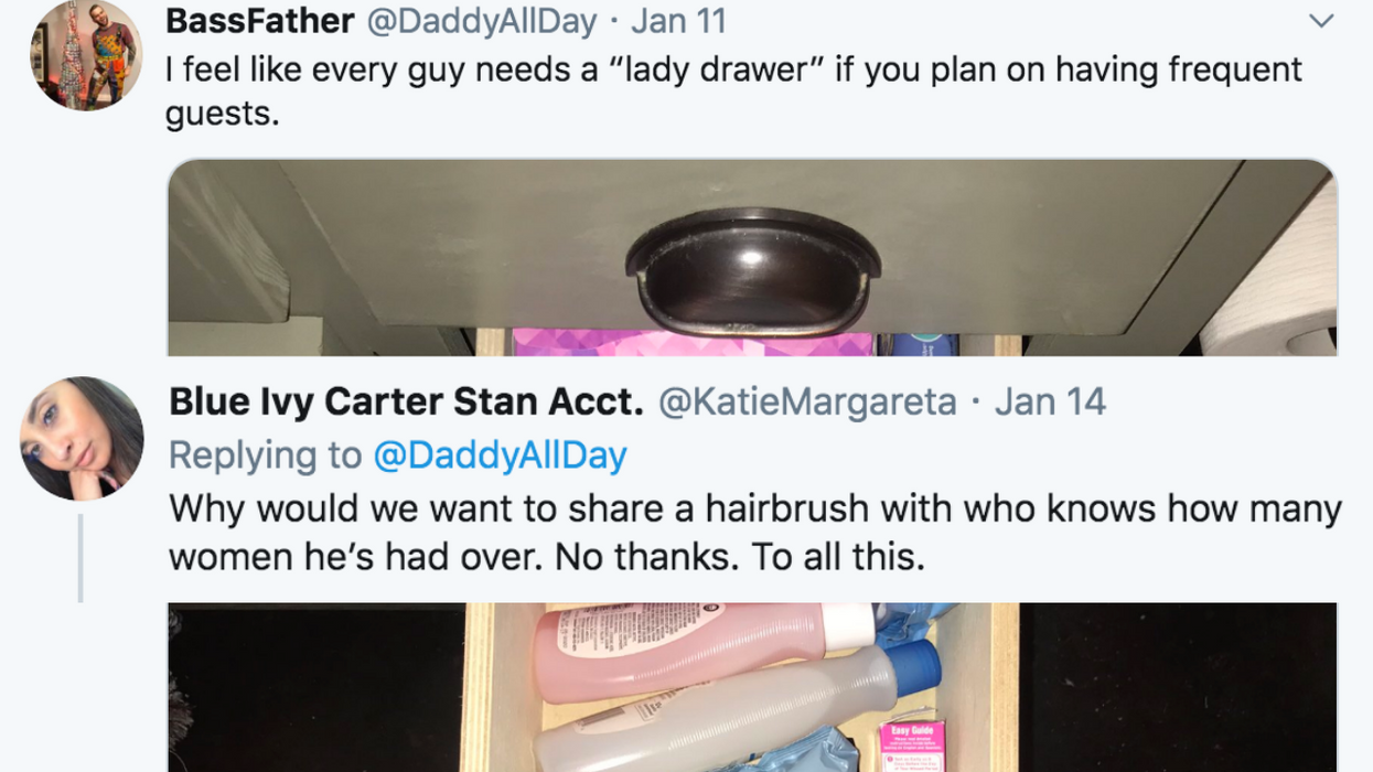 Guy Advises Men To Keep A 'Lady Drawer' For Guests, But People Can't Get Over The Bizarre Items In His Own Drawer