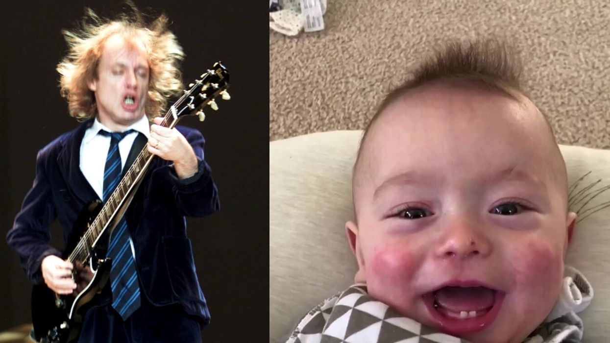 Dad Records His Baby Son's Sounds Every Day For A Year To Create Epic Montage Video Of Him 'Singing' AC/DC's 'Thunderstruck'