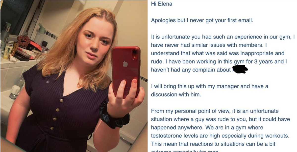 Former Politician Who Was Harassed At Her Gym Was Told By The Manager That Testosterone Was To Blame