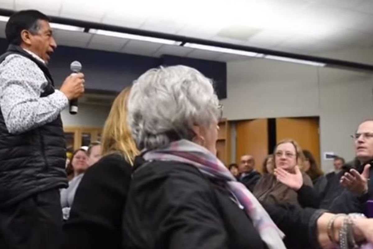People at a school diversity meeting had the perfect response to a clueless racist heckler