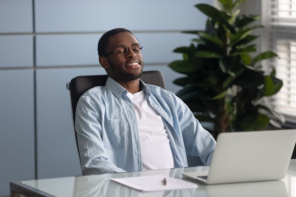 Man trusting his judgment about his career choices