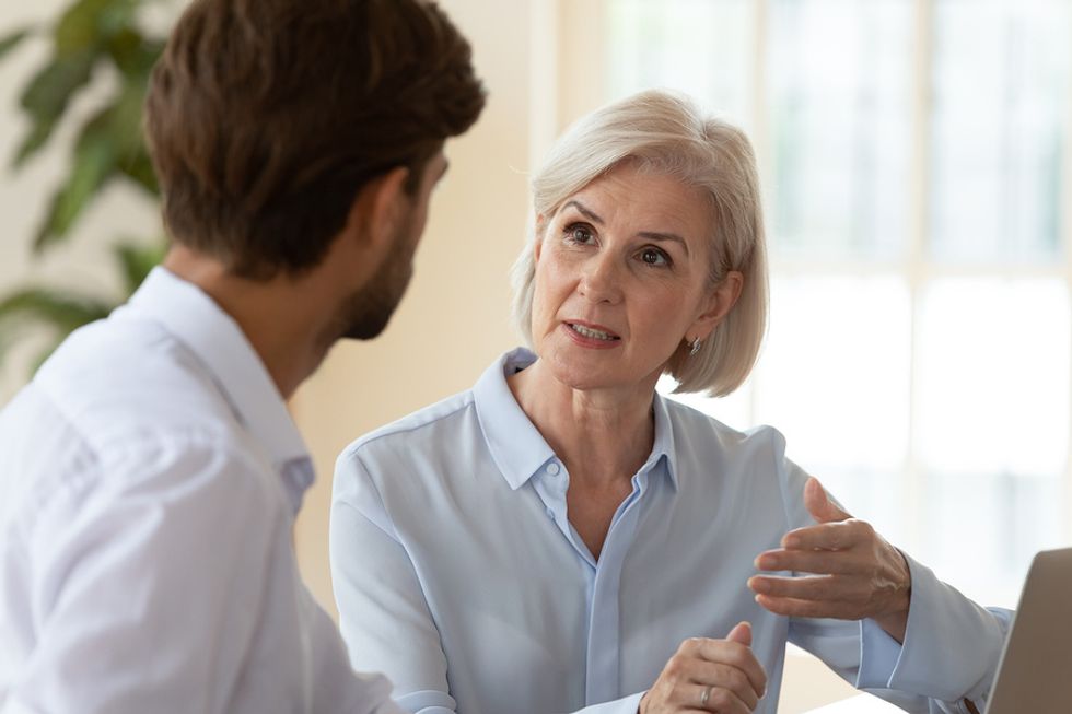 Older woman asking for job search help