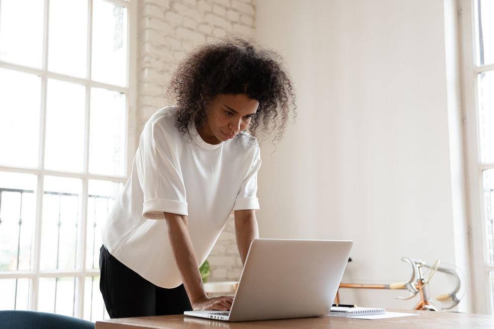Professional woman setting short and long-term goals