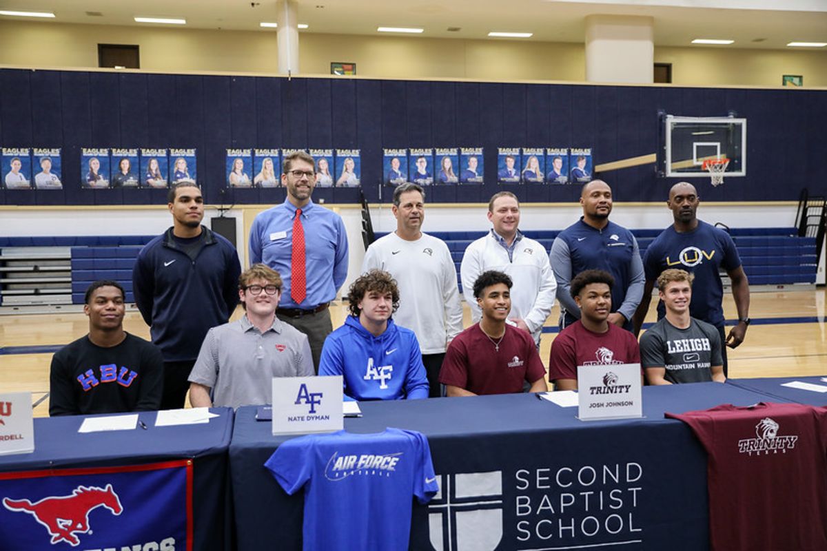 Second Baptist School honors six athletes on National Signing Day
