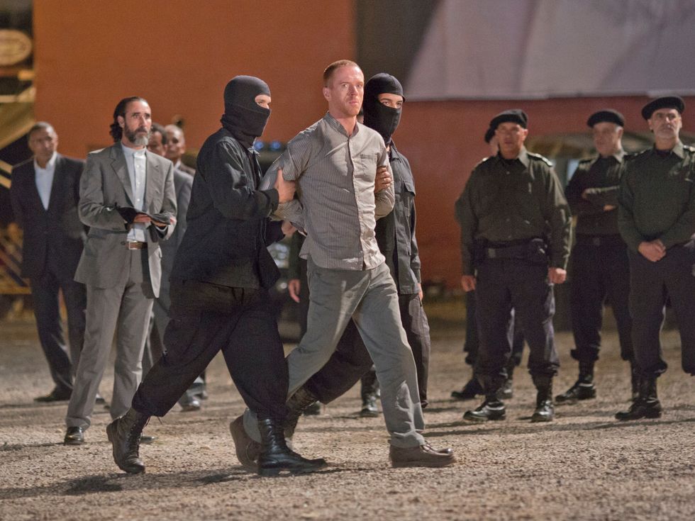 Damian Lewis being led to his death in Iran on TV show Homeland.