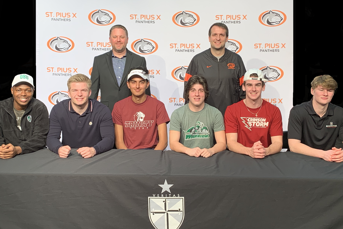 St. Pius X has six athletes sign NLIs on National Signing Day