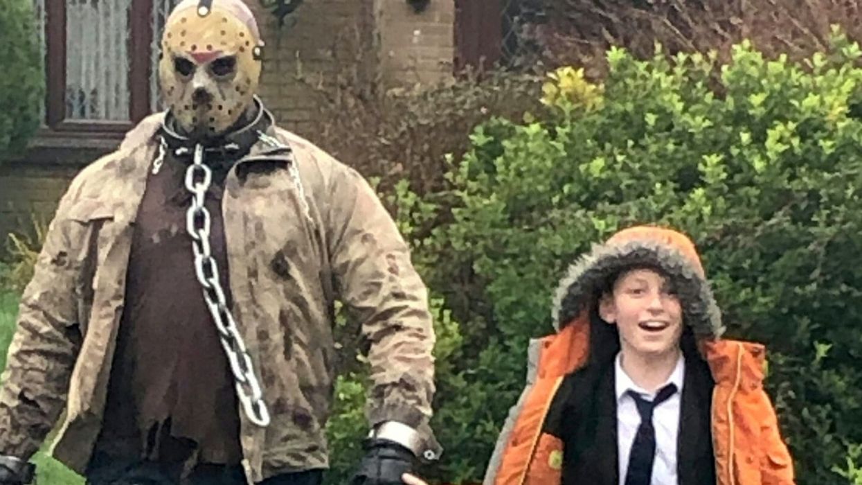 Dad Grants His Son's Birthday Wish By Having Jason From 'Friday The 13th' Pick Him Up From School