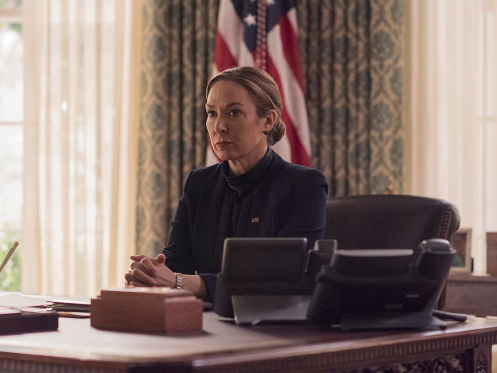 \u200bElizabeth Marvel as POTUS in Homeland.