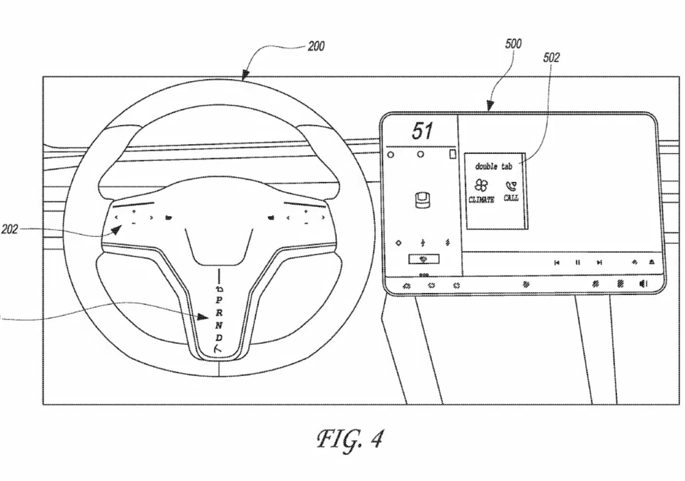 Tesla steering wheel patent