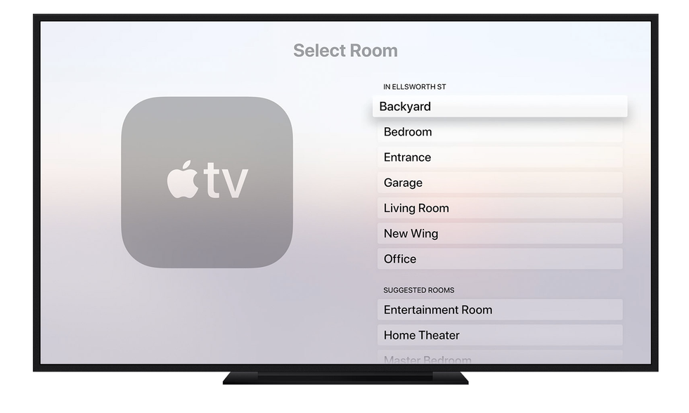 Apple TV menu