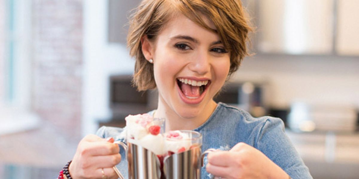 Sami Gayle with her Valrhona Chocolate Souffle