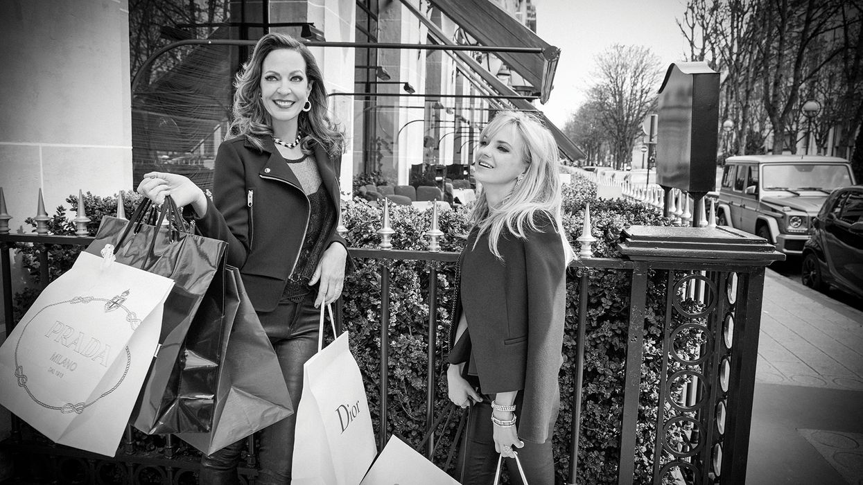 Allison Janney and Anna Faris shopping in Paris.