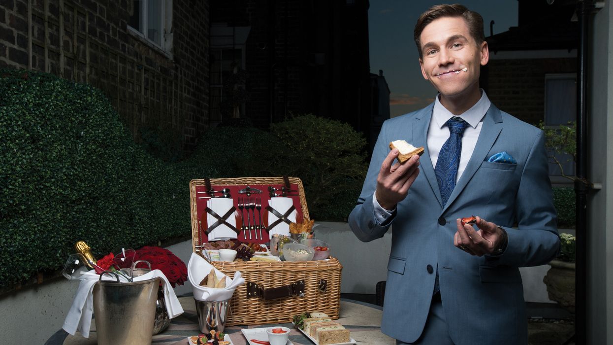 Brian Dietzen with a romantic picnic spread.