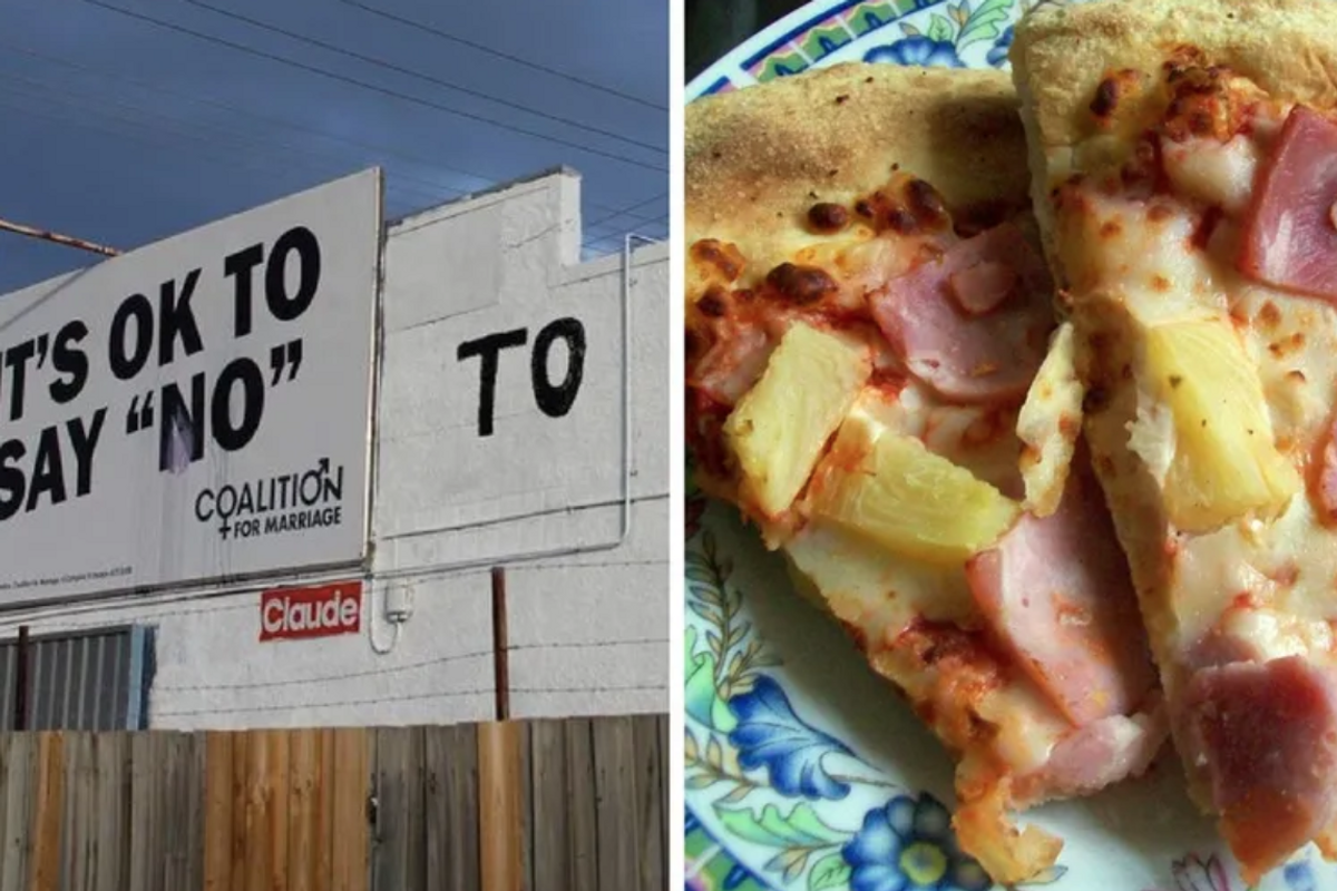 A homophobic ad was placed next to a pizza shop. They messed with the wrong place.
