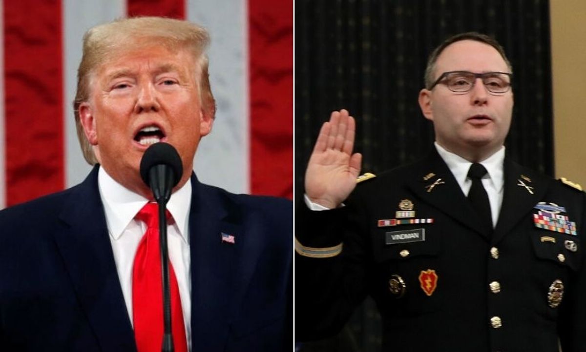 Donald Trump Is Getting Called Out for Accidentally Admitting the Real Reason He Fired Lt. Col. Vindman