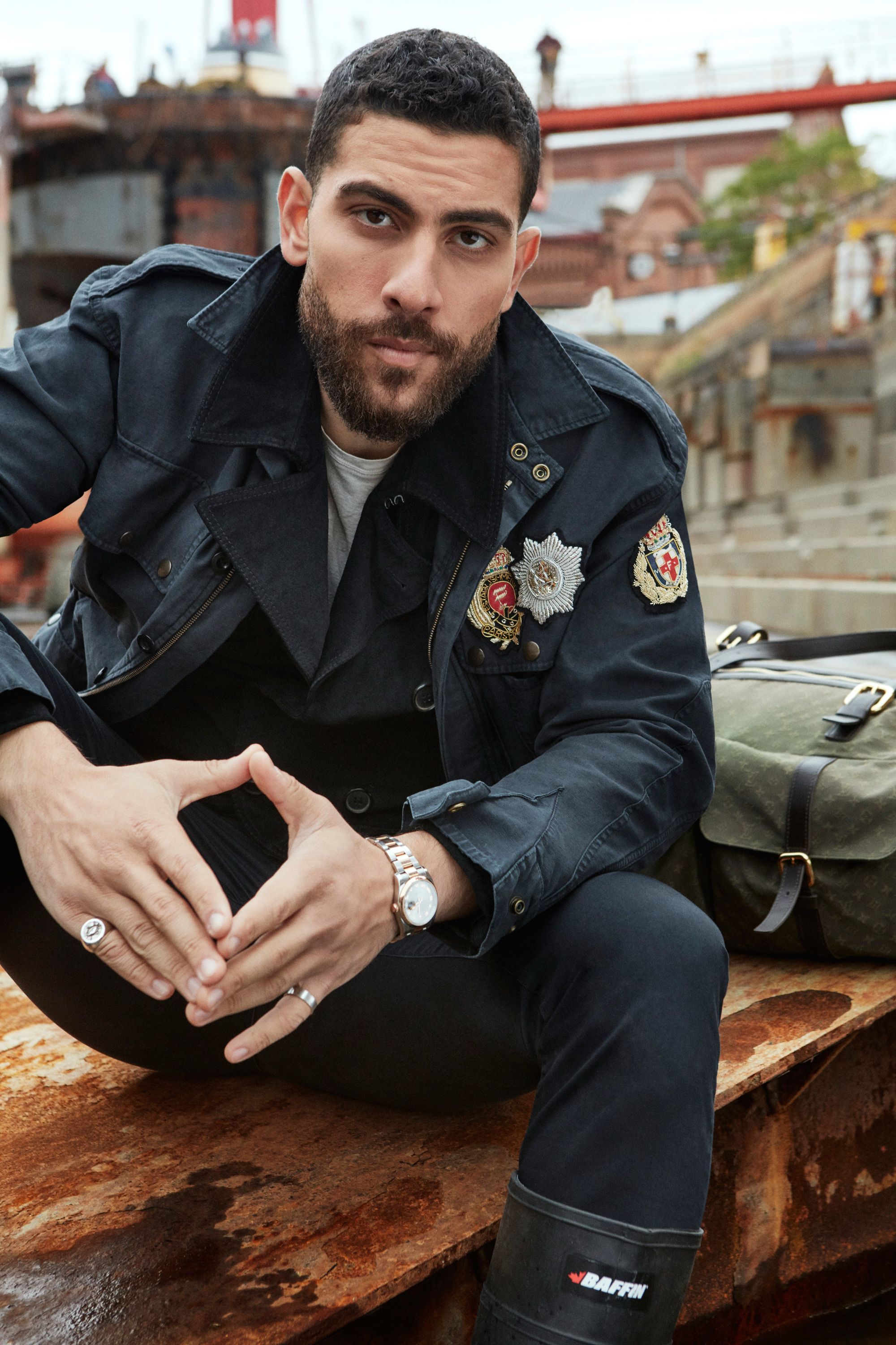 Zeeko Zaki at a photo shoot in Brooklyn.