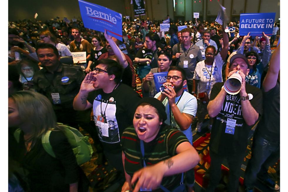 Unrest at Nevada Democratic Party state convention in 2016