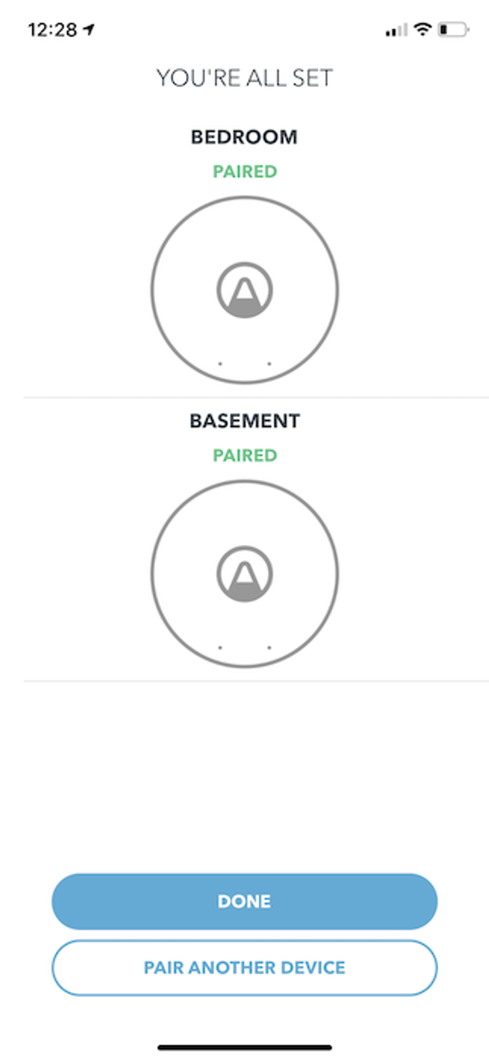 airthings wave and wave mini in app