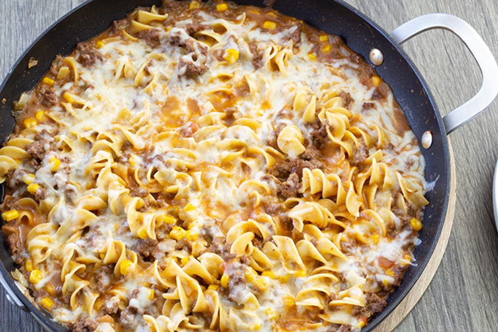 Cheesy Beef Taco Noodles - My Recipe Magic