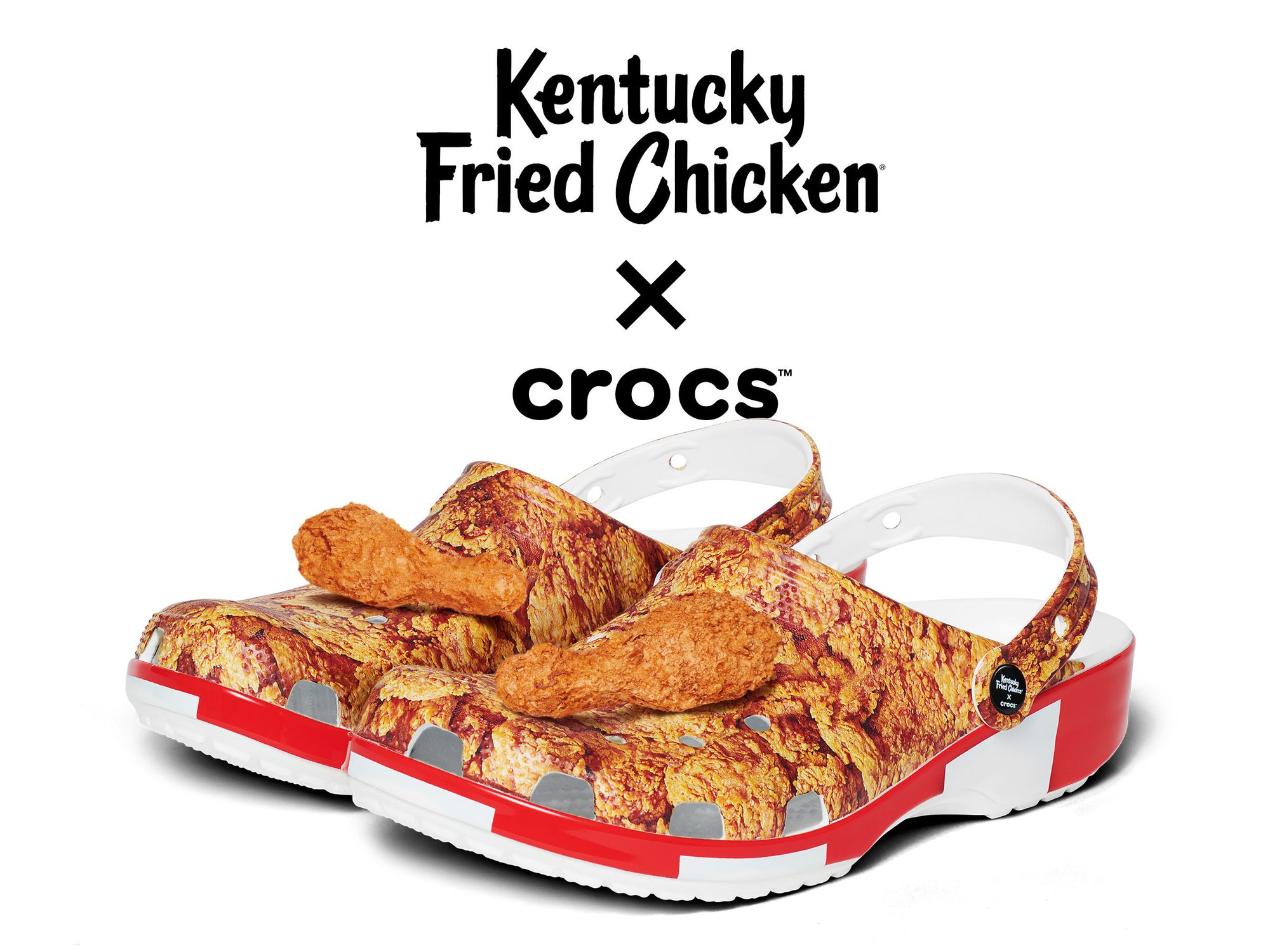 There are now KFC Crocs complete with fried chicken shoe charms