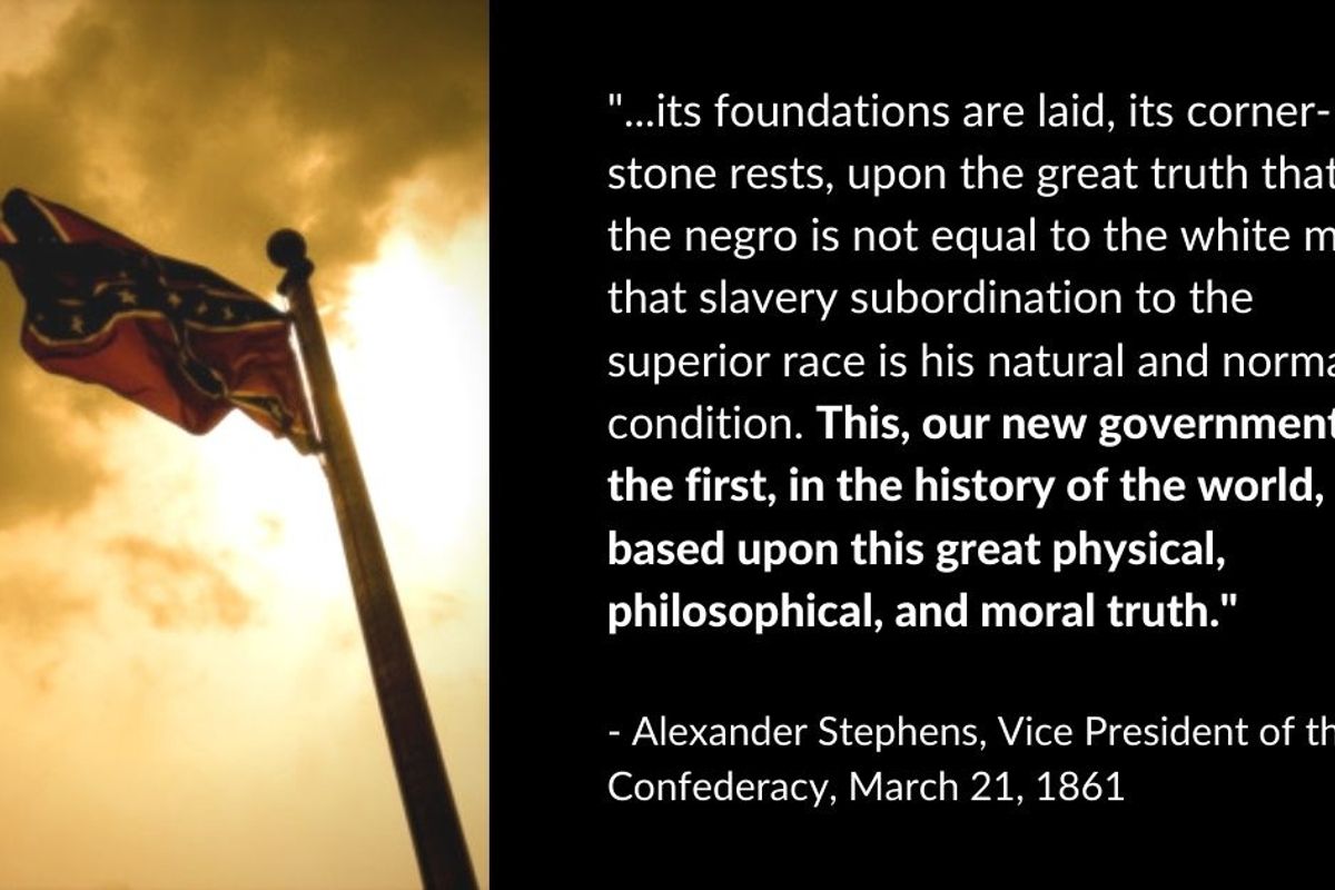 Still think the Civil War wasn't fought over slavery? The Confederate states would disagree.