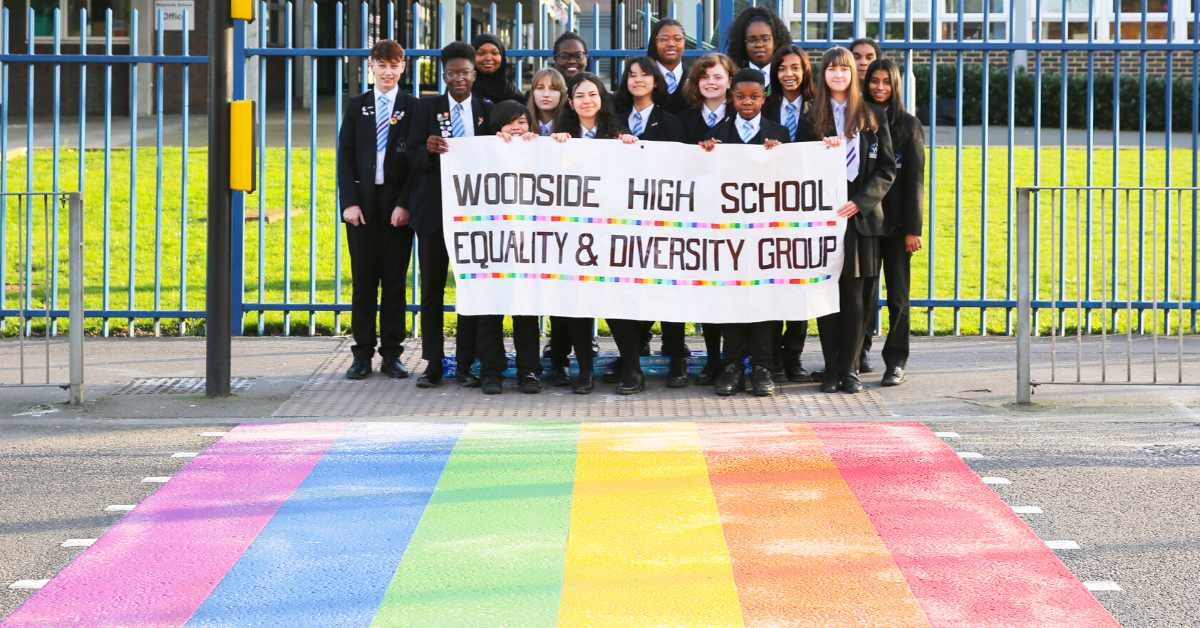 School Bombarded With Hundreds Of Homophobic Messages Just Days After Unveiling Rainbow Crosswalk For LGBTQ+ History Month