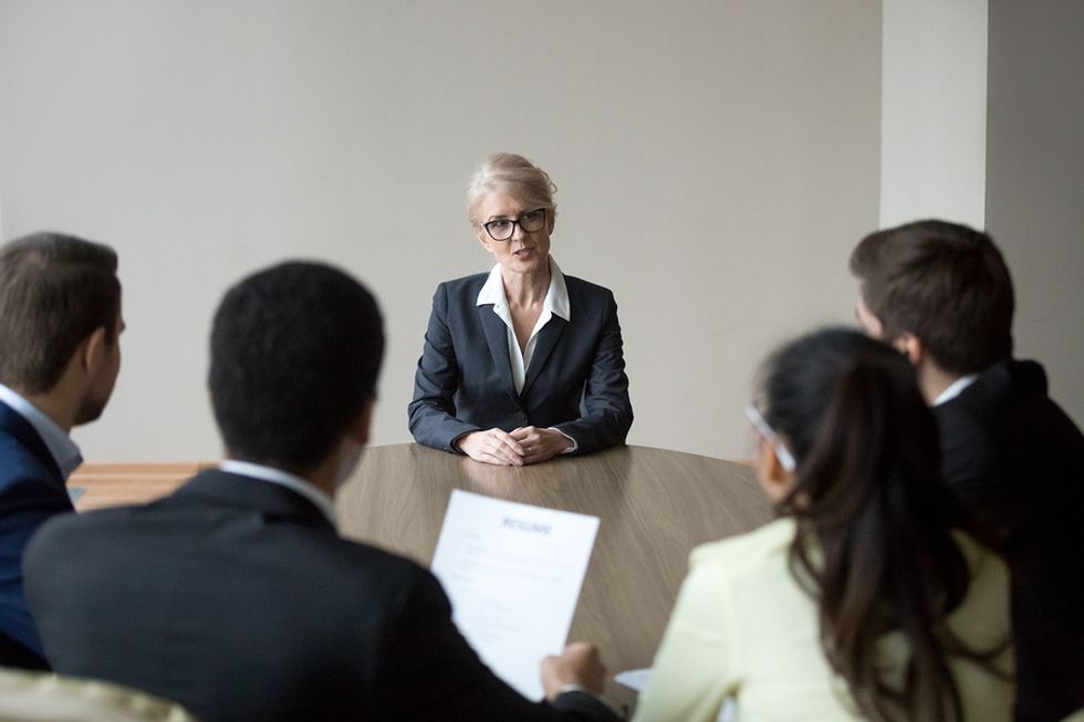 Older woman combats age discrimination in the hiring process